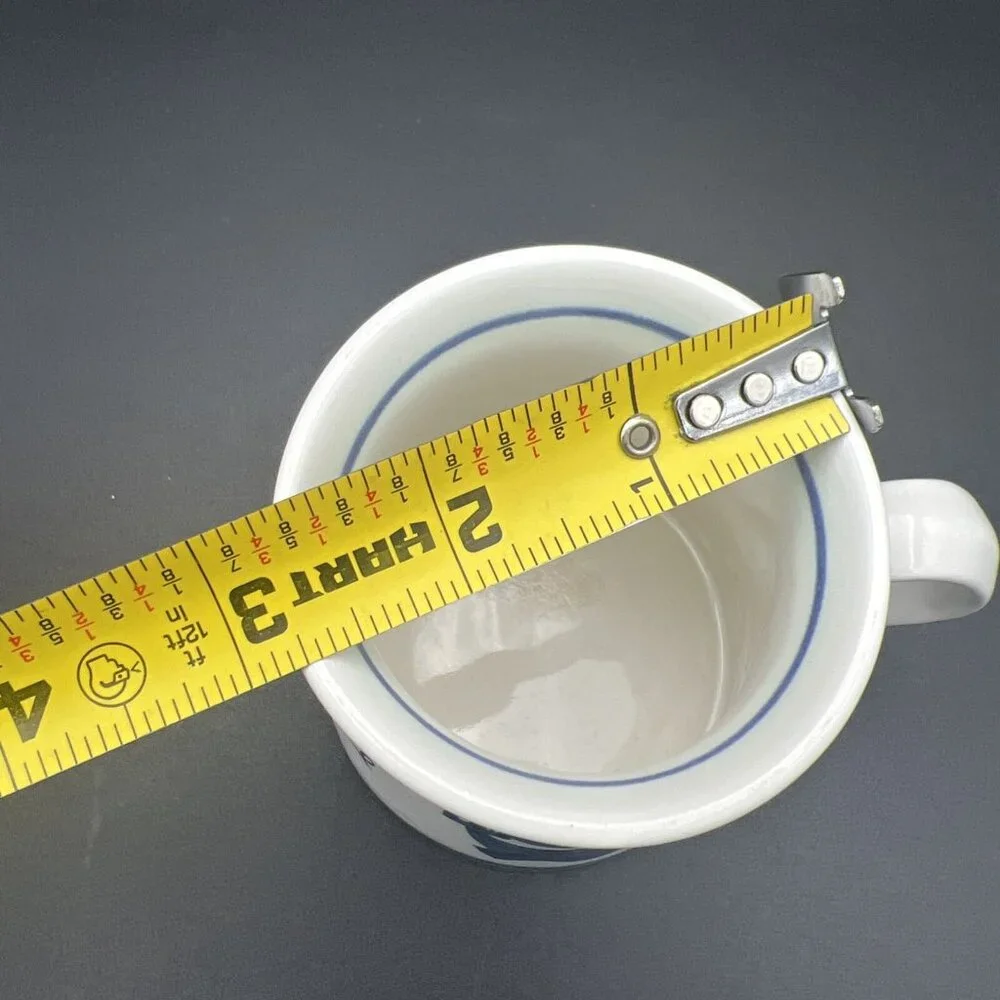 Vtg Iden Pottery RYE Mug SHIP Blue Cream Ceramic Sussex England Viking Sailing - Picture 9 of 12